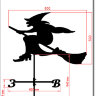 Эскиз с размерами Флюгер Ведьма (силуэт №1)