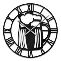 Часы настенные из металла №30 Кружка пива