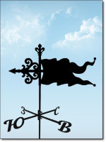 Большой Флюгер Флаг с инициалами (силуэт №1-1)